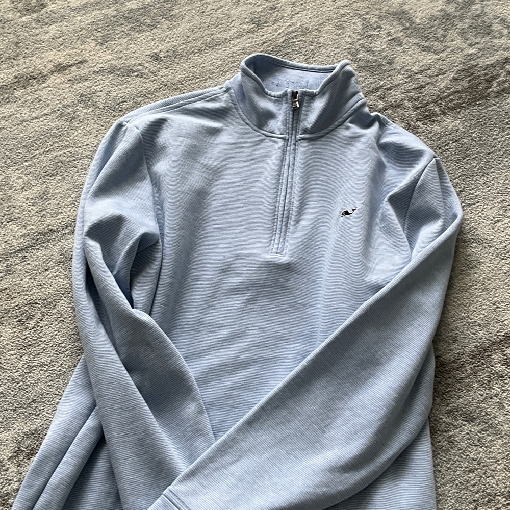 Men's Light Blue vineyard vines Half-Zip Sweater